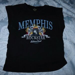 Black Memphis Rockstar Graphic Tee